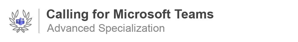 Symity MS Advanced Specialization - Calling